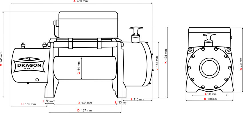 Wyciągarka samochodowa Dragon Winch DWM 10000 HD Maverick